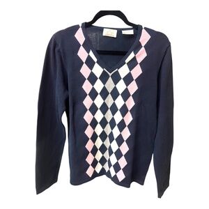 EP Pro Golf women’s v-neck long sleeve sweater 100% Cotton size L/G